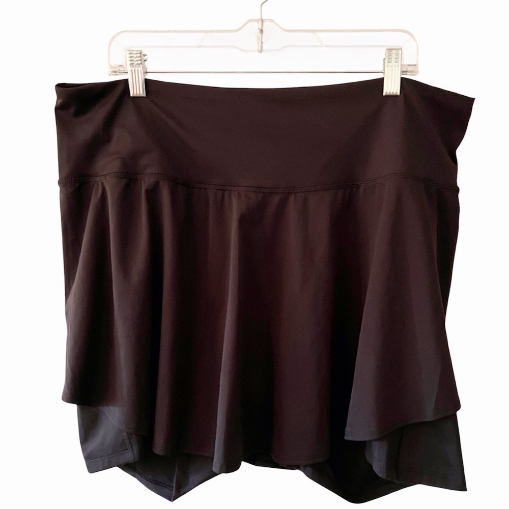 NWT Old Navy Active Extra High-Waisted PowerSoft Skort Black Women XXL - Picture 8 of 9